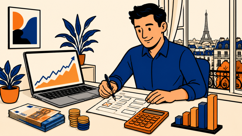 Plus-values bourse 2026 : calculer et declarer en case 3VG